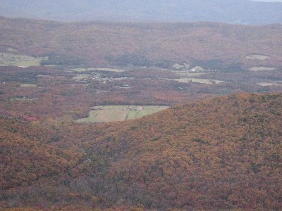 The view through the gap near launch, looking towards Skyline Drive