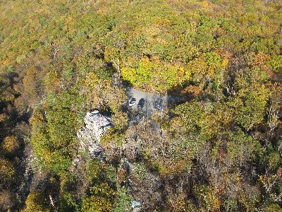 The Rock from above.