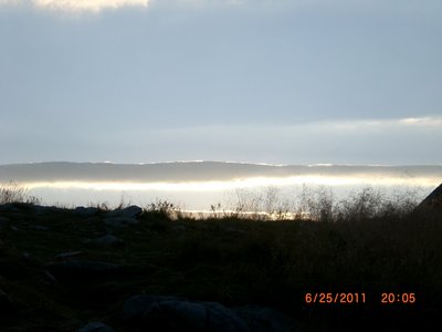 Wave cloud in the valley at the end of the day.