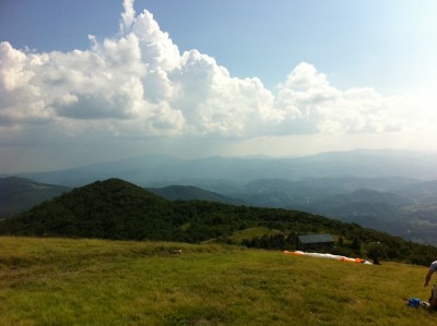 Looking to the South at the cu-nimb forming