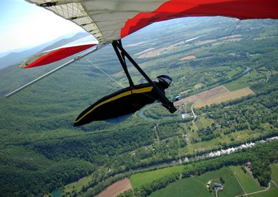 Headed out into the valley in search of a west facing LZ