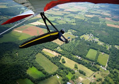 Jesse's landing strip for his first flight is the white/plowed band in the primary LZ on the left