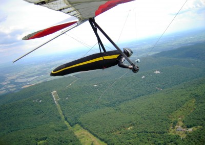 Trevor climbing above launch – another first for the Marine!