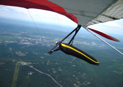 Circling in lift as it drifts east of launch