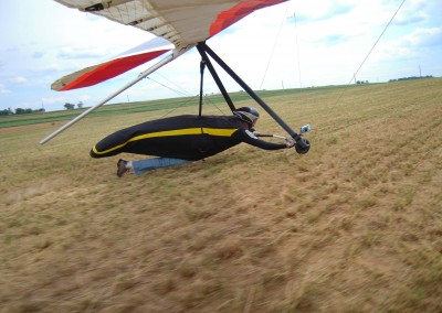 Foot dragging 3 point landing