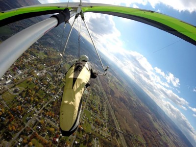 Climbing over Woodstock on the way back