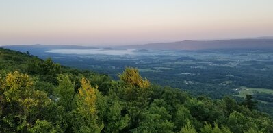 Valley view shortly after sunrise.