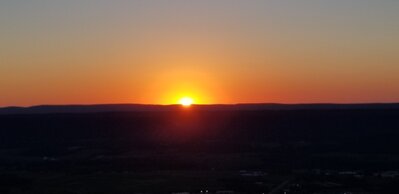 Sunset from the ramp at day's end.