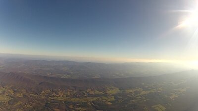 Topped out, looking toward Skyline Drive