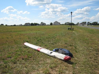 My LZ, in some empty lots of a housing development southeast of Milford DE.