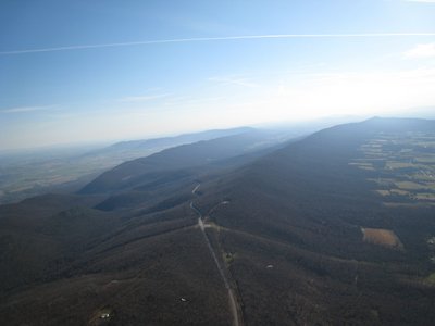 Finally getting high near launch, looking south toward the towers.