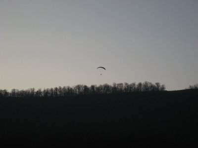 Karen cruising along the ridge after her launch.