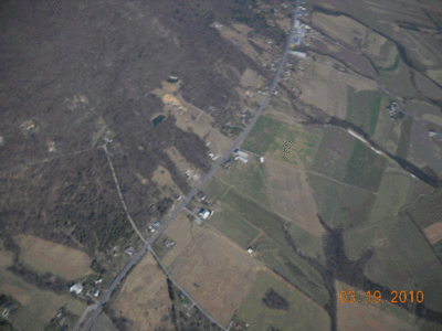 Looking down on Rt. 30 from 5000' AGL.