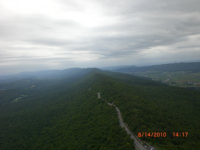 Closeup view of Jacks Mt. Road.