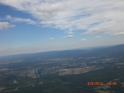 View of Front Royal with Manassas Gap in the distance.