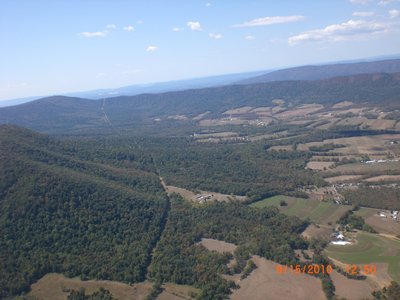 Looking back at Cove Mt. along a power line clear cut.