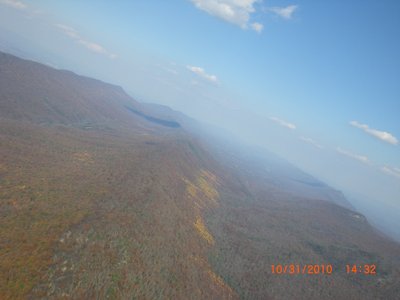 Some yellow colors behind Kerns Mountain.