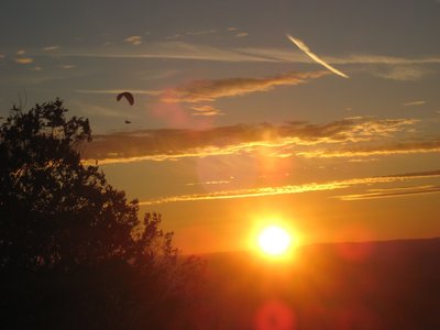 Unidentified PG pilot #2, with the sun just touching down.